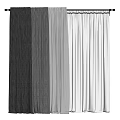 Elegant Modern Curtains in Black Grey White Tones for Home Interior Decor