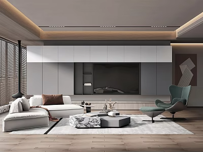 Modern Living Room Simple Living Room Sofa 3d model