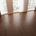 Modern Herringbone Wooden Flooring With Warm Natural Tone In Interior Space