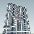Modern High Rise Residential Building Exterior With Glass Windows And Surrounding Trees
