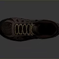Brown Beige Hiking Shoes Lace Up Mesh Upper Durable Rubber Sole Outdoor Sports