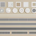 Air Conditioner Vents With Various Designs Including Round Square And Grille Styles