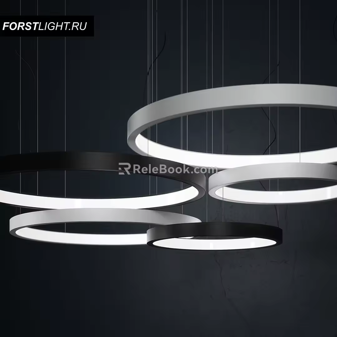 modern chandelier attic chandelier ceiling lamp 3d model