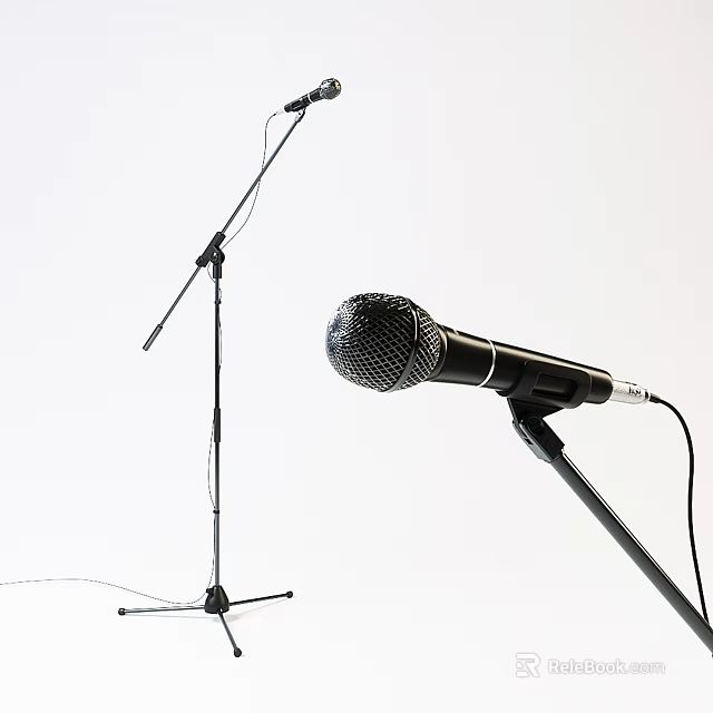 Professional Headphones with Built in Microphone for Clear Audio Experience 3d model 