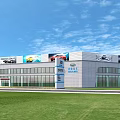 Aerial Planning of GAC AION 4S Dealership Exterior Building with Modern Design