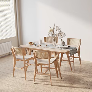 Modern table combination 3d model