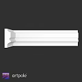 White Decorative Architectural Component With Detailed Profile For Interior Trim