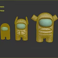Robot Assistant Small Robot Butler Robot Butler Figure Game Figure 3d model