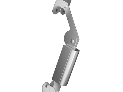 High Quality Silver Metal Adjustable Hinge Bracket with Connecting Structure for Furniture 3d model