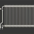 White Electric Radiator for Home Heating with Multiple Fins and Energy Efficient Design