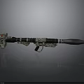 Ornate Decorative Weapon With Intricate Metal Carvings And Red Accent Details