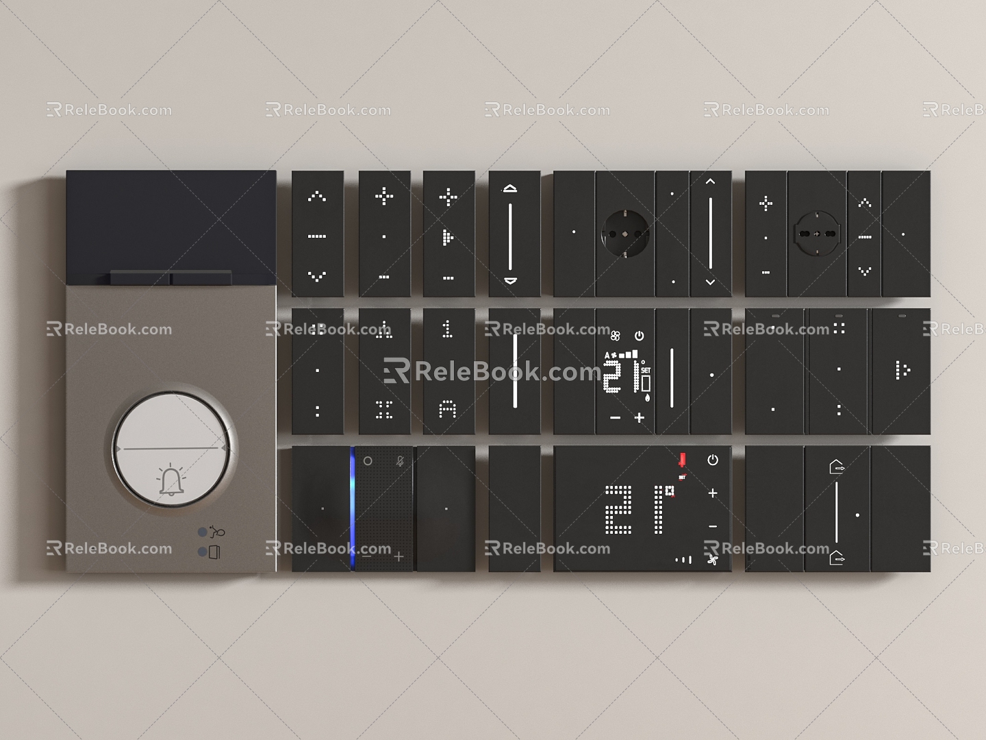 Modern Smart Panel Visual Panel Function Panel Socket 3d model