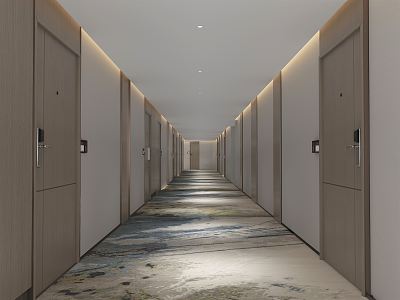 Modern aisle walkway corridor 3d model