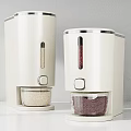 Kitchen Spice Grinders Beige Modern Design With Transparent Bottom Containers For Seasoning