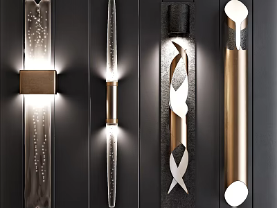 Modern Wall Lamps With Sleek Metallic Designs And Decorative Illumination Features 3d model