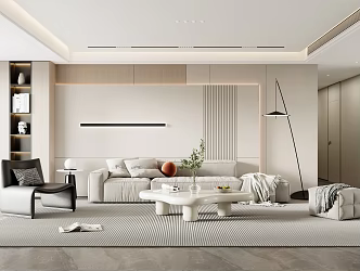 modern living room 3d model
