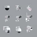 Modern camera security monitoring equipment spherical monitoring probe 3d model