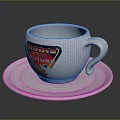 Everyday White Coffee Cup with Saucer and MIND THE FUTURE Logo Design