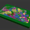 Three Dimensional Green Landscape Model With Terrain Paths And Facilities