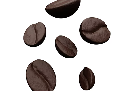 Fresh Roasted Coffee Beans Whole Premium Natural Aromatic Food Ingredient 3d model