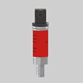 Industrial Pressure Sensor Device With Red Label And Stainless Steel Body