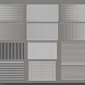 Various Modern Window Blinds Collection With Different Slat Designs And Styles 3d model