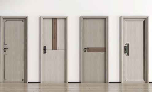 Modern swing door combination 3d model