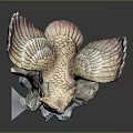 Decorative Owl Statue With Spread Wings Perched On Tree Branch Base And Crystal Elements 3d model