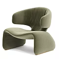 Modern Navy Blue Velvet Lounge Chair With Curved Design And Gold Legs For Comfortable Seating