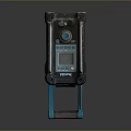 Blue Black Industrial Device Featuring Digital Display Screen And Heavy Duty Enclosure