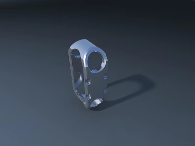Silver Metal Door Arch With Hollow Structure 3D Model For Architectural Design 3d model