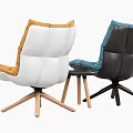 Modern Multicolor Accent Leisure Chairs With Round Side Tables And Stylish Bases