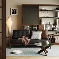 Mid Century Modern Leather Sofa And Glass Coffee Table Set For Cozy Home Living Room