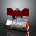 Pipe water pipe valve iron pipe fitting flange tee joint pipe water pipe valve 3d model