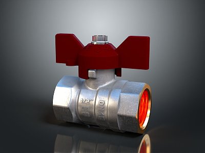 Pipe water pipe valve iron pipe fitting flange tee joint pipe water pipe valve 3d model