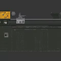 Industrial Lathe Machine With Control Panel Lathe Bed And Metalworking Components