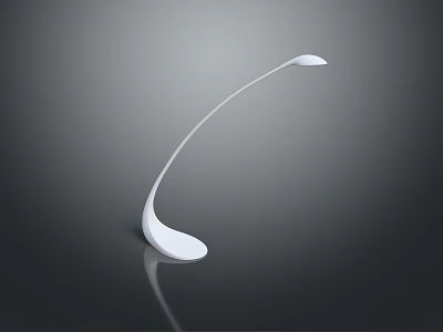 Modern Minimalist White Curved Lighting Combination With Sleek Design And Reflective Surface 3d model