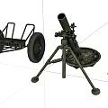 Military Artillery Weapons Including Mortar Wheeled Cannon And Ammunition Shells