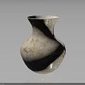 Elegant Cracked Texture Marble Like Decorative Vase With Classic Shape For Home Interior