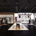 Elegant Modern Retail Store Interior With Display Shelves Merchandise And Lighting Design