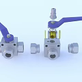 Three-way valve with internal structure Three-way plug valve Metal valve Pipeline valve Valve switch Gate valve Regulating valve Stop valve Connecting valve Water valve 3d model