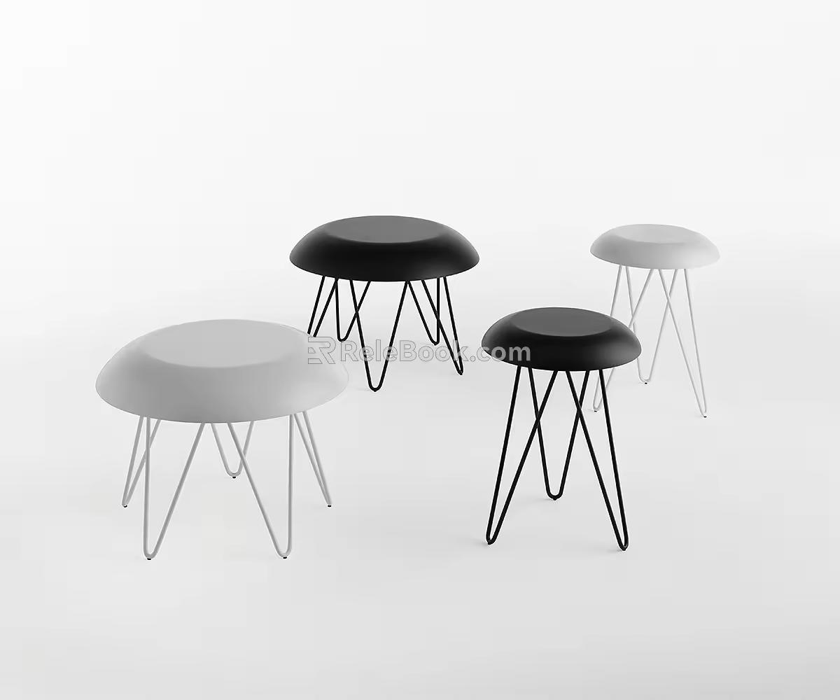 Modern side a few minimalist jellyfish side a few 3d model