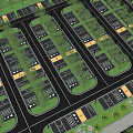 Eco Friendly Parking Lot Design With Lush Greenery And Tree Lined Parking Spaces