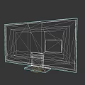 Modern Black Flat Screen Television With Stable Stand And Sleek Design