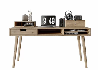 Modern Desk Solid Wood Desk 3d model