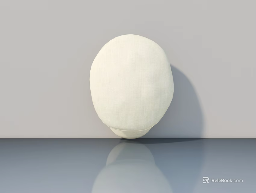 Simple White Swing Door With Smooth Surface And Modern Design For Interior Use 3d model 