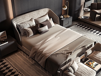 Style Commodity Bed 3d model