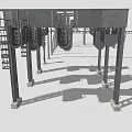 Heavy Duty Vehicle Chassis Frame With Metal Supports And Structural Design