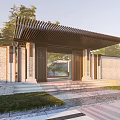 New Chinese Gate Entrance Gate 3d model
