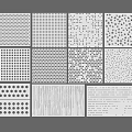 Modern Decorative Wall Panels Featuring Various Perforated Patterns And Textured Designs 3d model